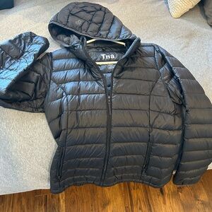 TNA Charcoal Hooded Puffer Jacket